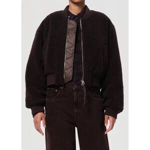 NEW AGOLDE lona skye bomber jacket in chocolate